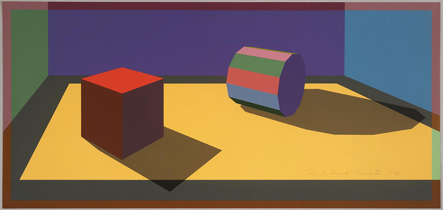 Dodecagon Cylinder and Cube, 1974