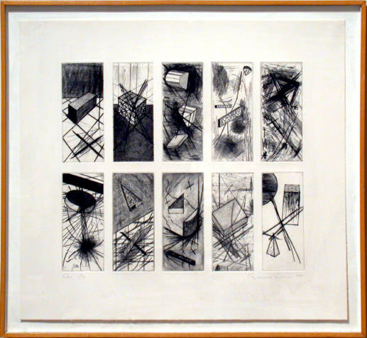 Ronald Davis, Drypoint Series Cancelation Proof, 1981