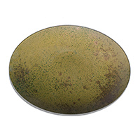 Gold Green Glass Oval