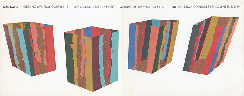 Castelli Gallery, NYC, Oct 18—Nov 8. 1969 