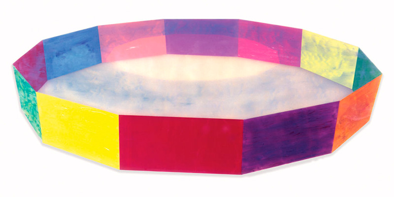 Purple Top, 1968, 60 1/2 x 134 inches, (shaped), Moulded Polyester Resin and Fiberglass, Dodecagon Series, (PTG 0054) Inside Light, 1968