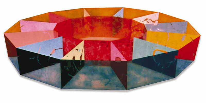 Double Ringed Roto, 1968, 60 1/2 x 136 inches, (shaped), Moulded Polyester Resin and Fiberglass,
Dodecagon Series, (PTG 0077)
Collection: The Anderson Collection at Stanford University, CA Double Ringed Roto, 1969