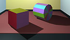 Cube and Dodecagon, Brushed